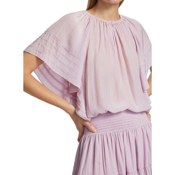 Ramy Brook NWT Jane Dolman Smocked Mini Dress size XS - Picture 3 of 16